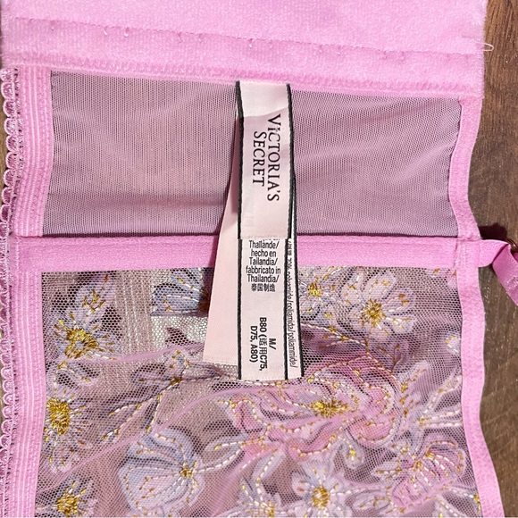 Victoria's Secret Pink Floral Embroidered Cap Sleeve Corset Top Women’s Medium - Picture 13 of 15